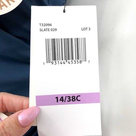 CONTOURS COCO REEF Keepsake Stellar One-Piece Swimsuit  US 14 38C Slate Ble NWT - Picture 8 of 12